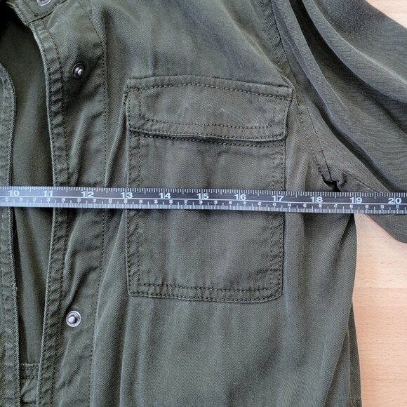 Loft Army Green Drawstring Utility Jacket Spring Casual Comfy | Size: XSmall - Picture 6 of 13